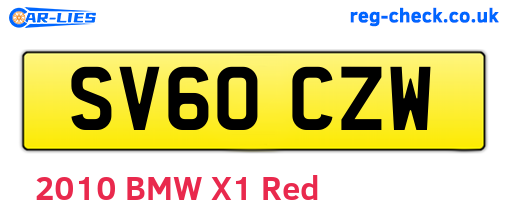 SV60CZW are the vehicle registration plates.