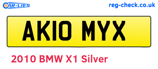 AK10MYX are the vehicle registration plates.
