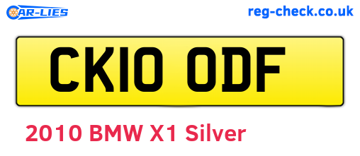 CK10ODF are the vehicle registration plates.