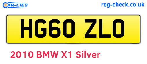 HG60ZLO are the vehicle registration plates.