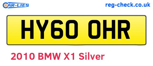 HY60OHR are the vehicle registration plates.