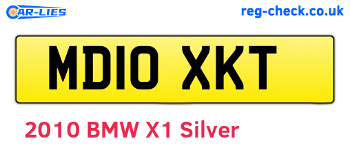 MD10XKT are the vehicle registration plates.