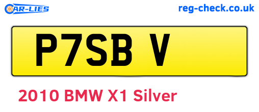 P7SBV are the vehicle registration plates.