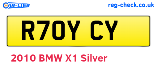 R70YCY are the vehicle registration plates.