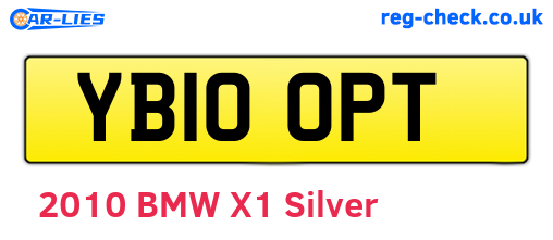 YB10OPT are the vehicle registration plates.