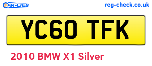 YC60TFK are the vehicle registration plates.