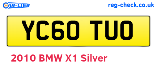 YC60TUO are the vehicle registration plates.
