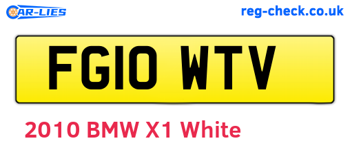 FG10WTV are the vehicle registration plates.