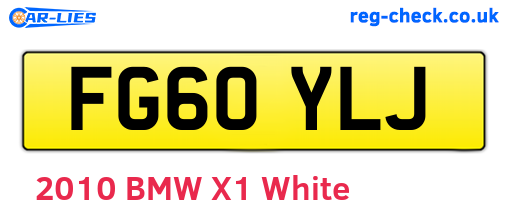 FG60YLJ are the vehicle registration plates.