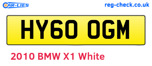 HY60OGM are the vehicle registration plates.