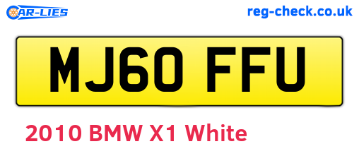 MJ60FFU are the vehicle registration plates.