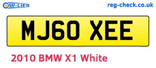 MJ60XEE are the vehicle registration plates.