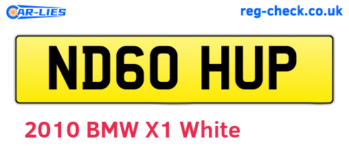 ND60HUP are the vehicle registration plates.