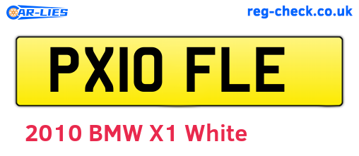 PX10FLE are the vehicle registration plates.
