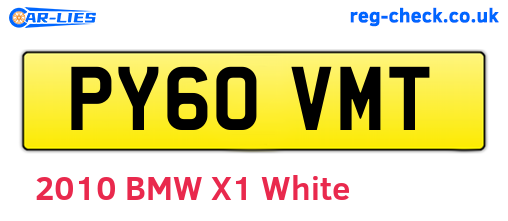 PY60VMT are the vehicle registration plates.