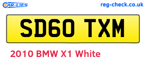 SD60TXM are the vehicle registration plates.