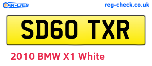 SD60TXR are the vehicle registration plates.