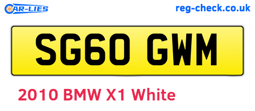 SG60GWM are the vehicle registration plates.