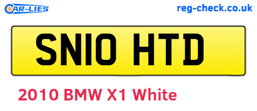 SN10HTD are the vehicle registration plates.