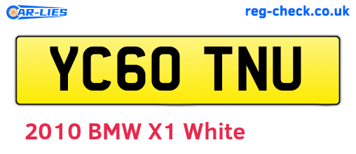 YC60TNU are the vehicle registration plates.