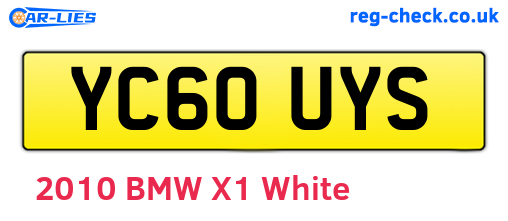 YC60UYS are the vehicle registration plates.