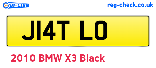 J14TLO are the vehicle registration plates.