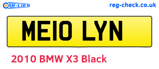 ME10LYN are the vehicle registration plates.