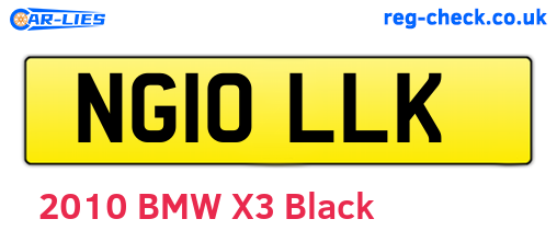 NG10LLK are the vehicle registration plates.
