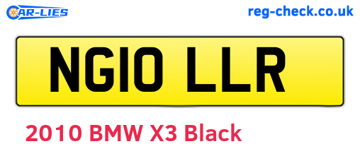 NG10LLR are the vehicle registration plates.
