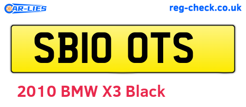 SB10OTS are the vehicle registration plates.