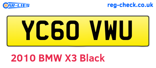 YC60VWU are the vehicle registration plates.