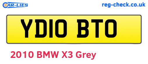 YD10BTO are the vehicle registration plates.