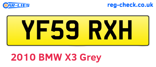 YF59RXH are the vehicle registration plates.