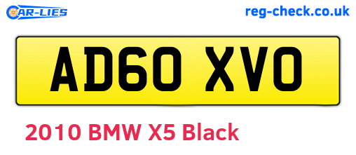 AD60XVO are the vehicle registration plates.