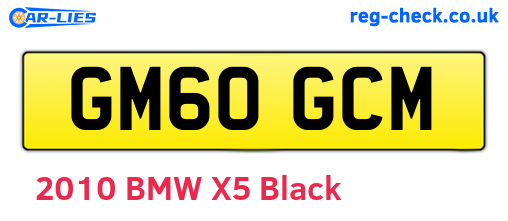 GM60GCM are the vehicle registration plates.
