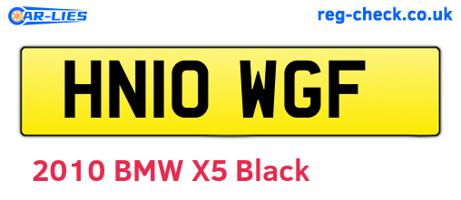 HN10WGF are the vehicle registration plates.