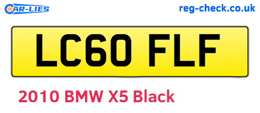 LC60FLF are the vehicle registration plates.