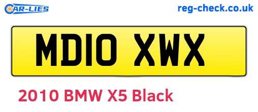 MD10XWX are the vehicle registration plates.
