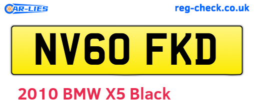NV60FKD are the vehicle registration plates.
