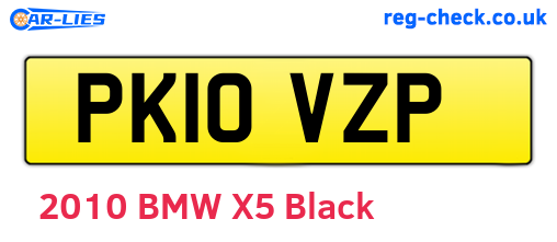 PK10VZP are the vehicle registration plates.