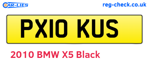PX10KUS are the vehicle registration plates.