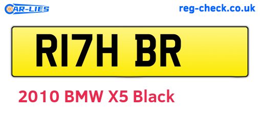 R17HBR are the vehicle registration plates.