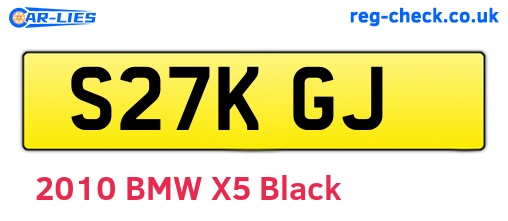 S27KGJ are the vehicle registration plates.