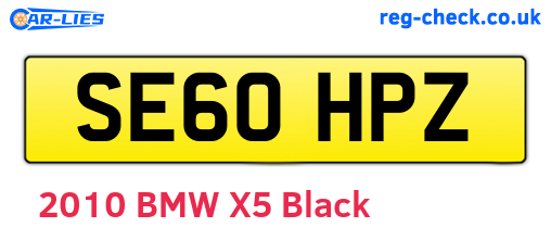 SE60HPZ are the vehicle registration plates.