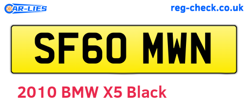 SF60MWN are the vehicle registration plates.