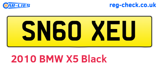 SN60XEU are the vehicle registration plates.