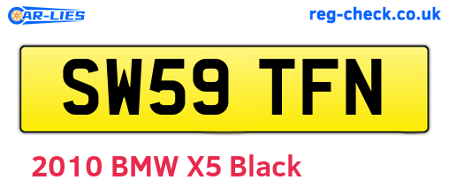 SW59TFN are the vehicle registration plates.