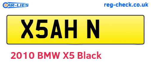 X5AHN are the vehicle registration plates.