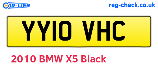 YY10VHC are the vehicle registration plates.
