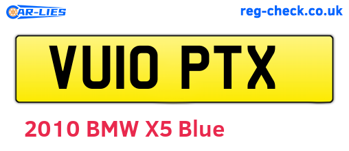 VU10PTX are the vehicle registration plates.